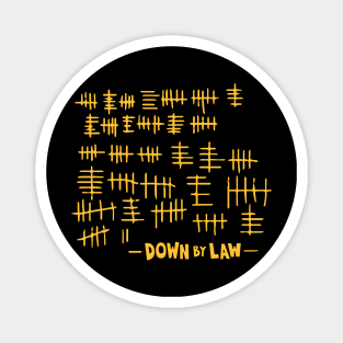 Down by Law Tribute - Cinematic Tally Marks Design - Jim Jarmusch Cult Movie Magnet